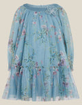 Robe de fête Baby Nina en tulle fleuri turquoise Monsoon