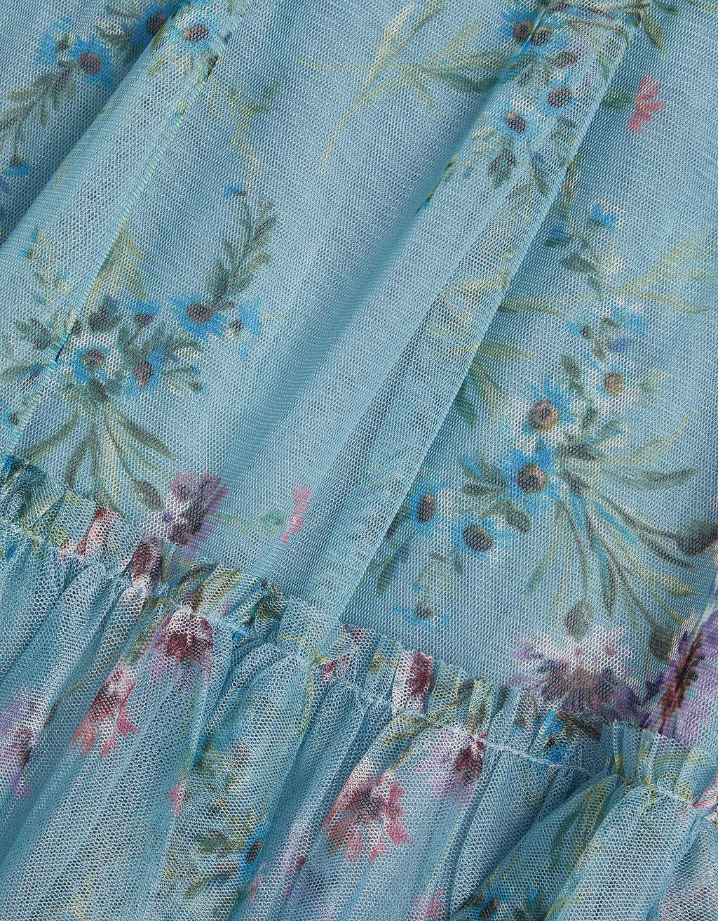 Robe de fête Baby Nina en tulle fleuri turquoise Monsoon
