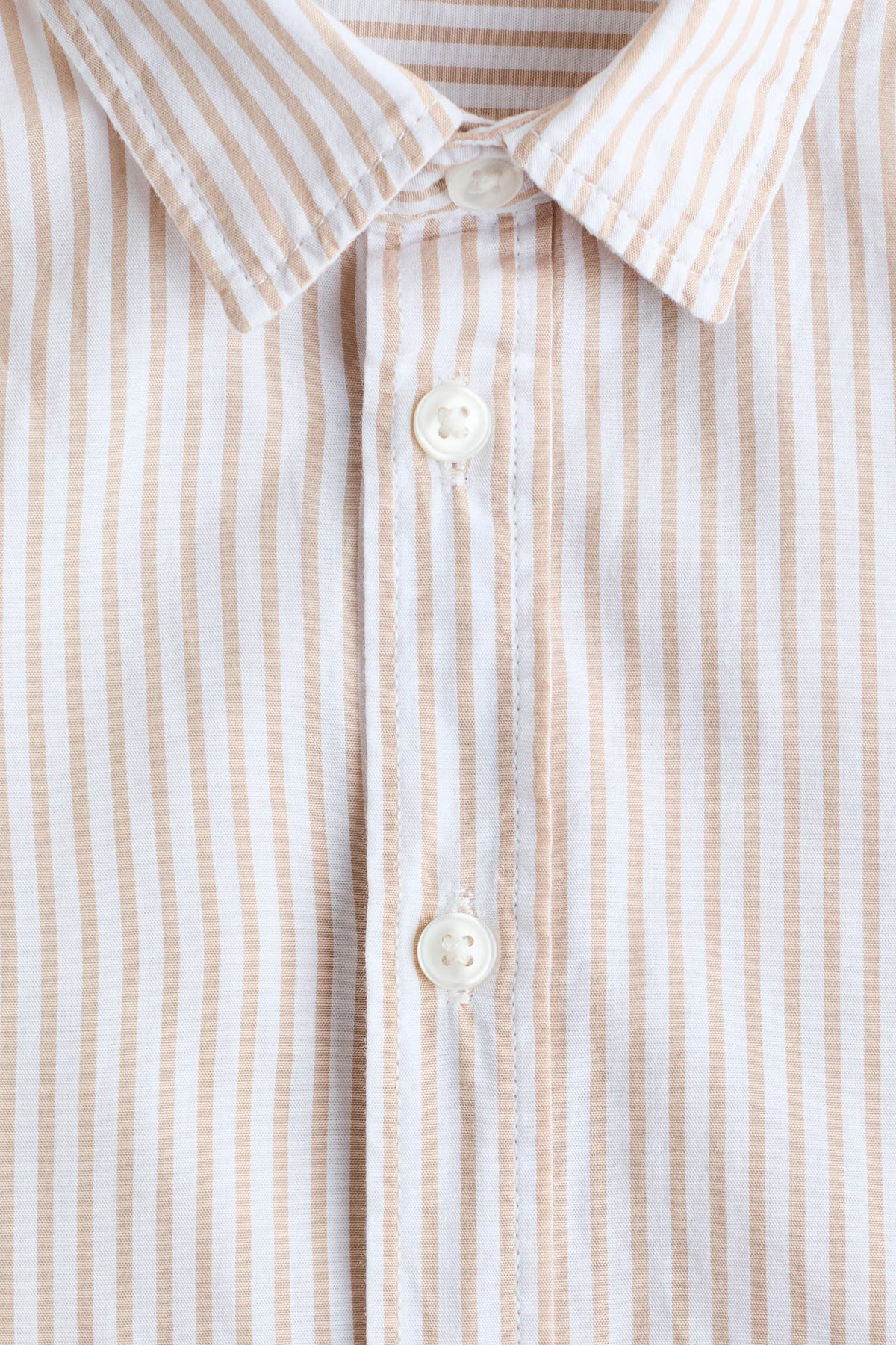 Chemise en coton à rayures beiges H&M