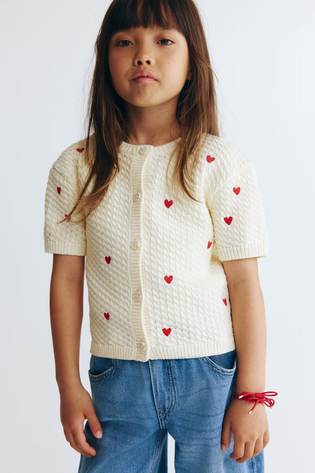 Gilet à manches courtes cœur H&M