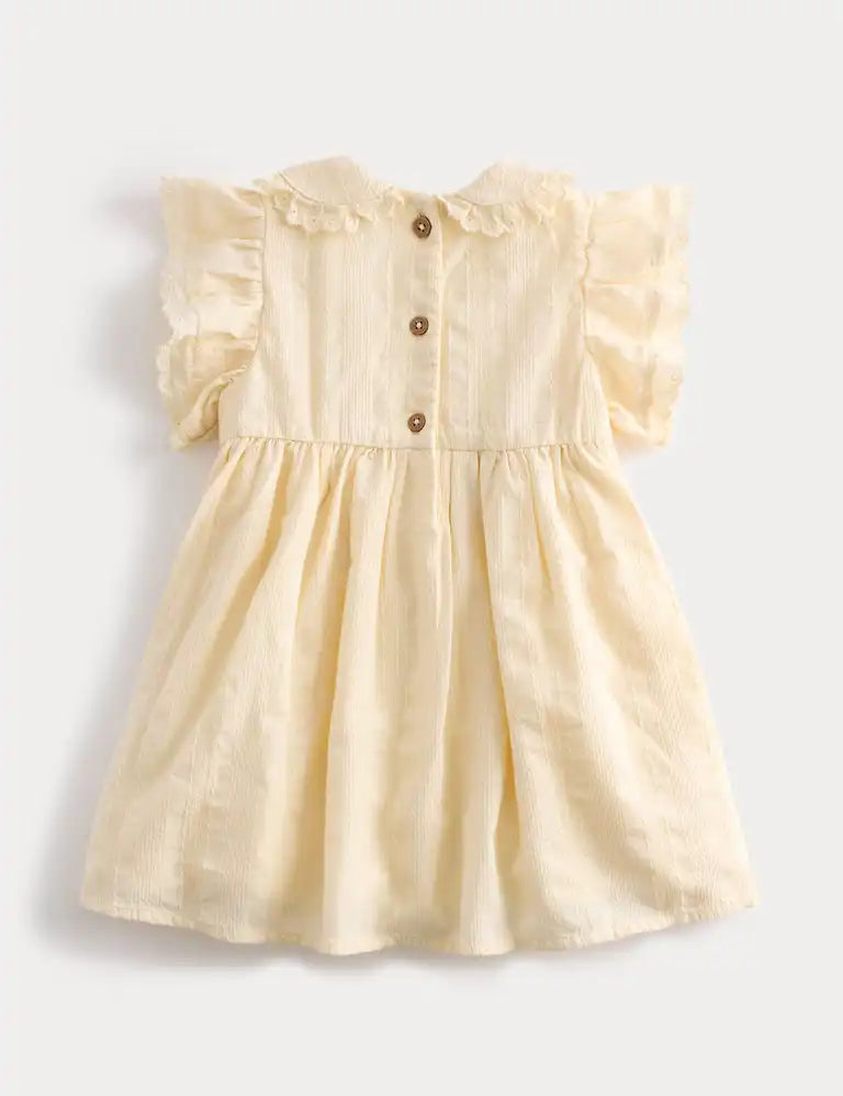 Robe 100 % coton brodé à encolure M&S