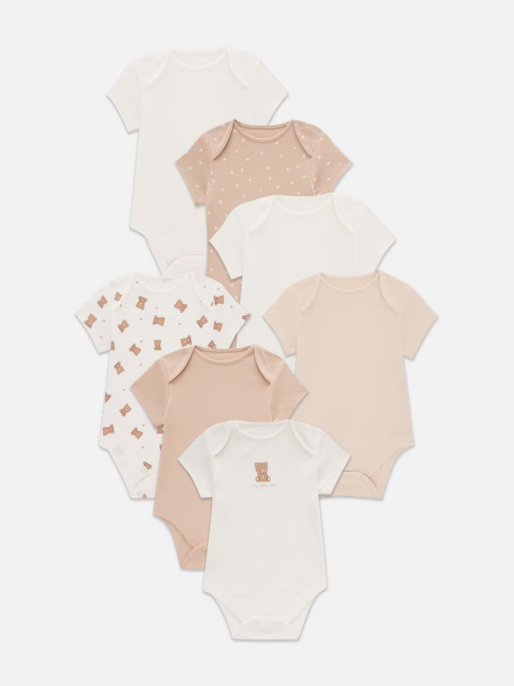 Lot de 7 bodys à manches courtes PRIMARK