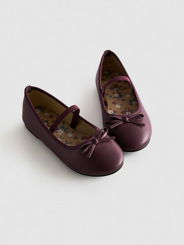 Ballerines à brides et nœuds pour filles