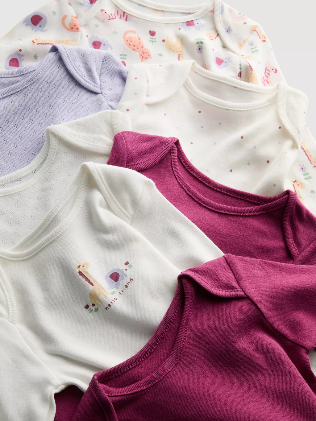 7 bodys à manches longues fille PRIMARK