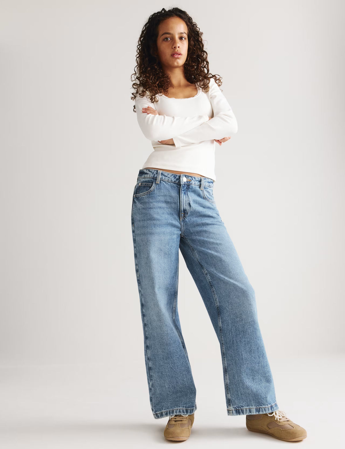 Jeans en denim à jambes larges M&S