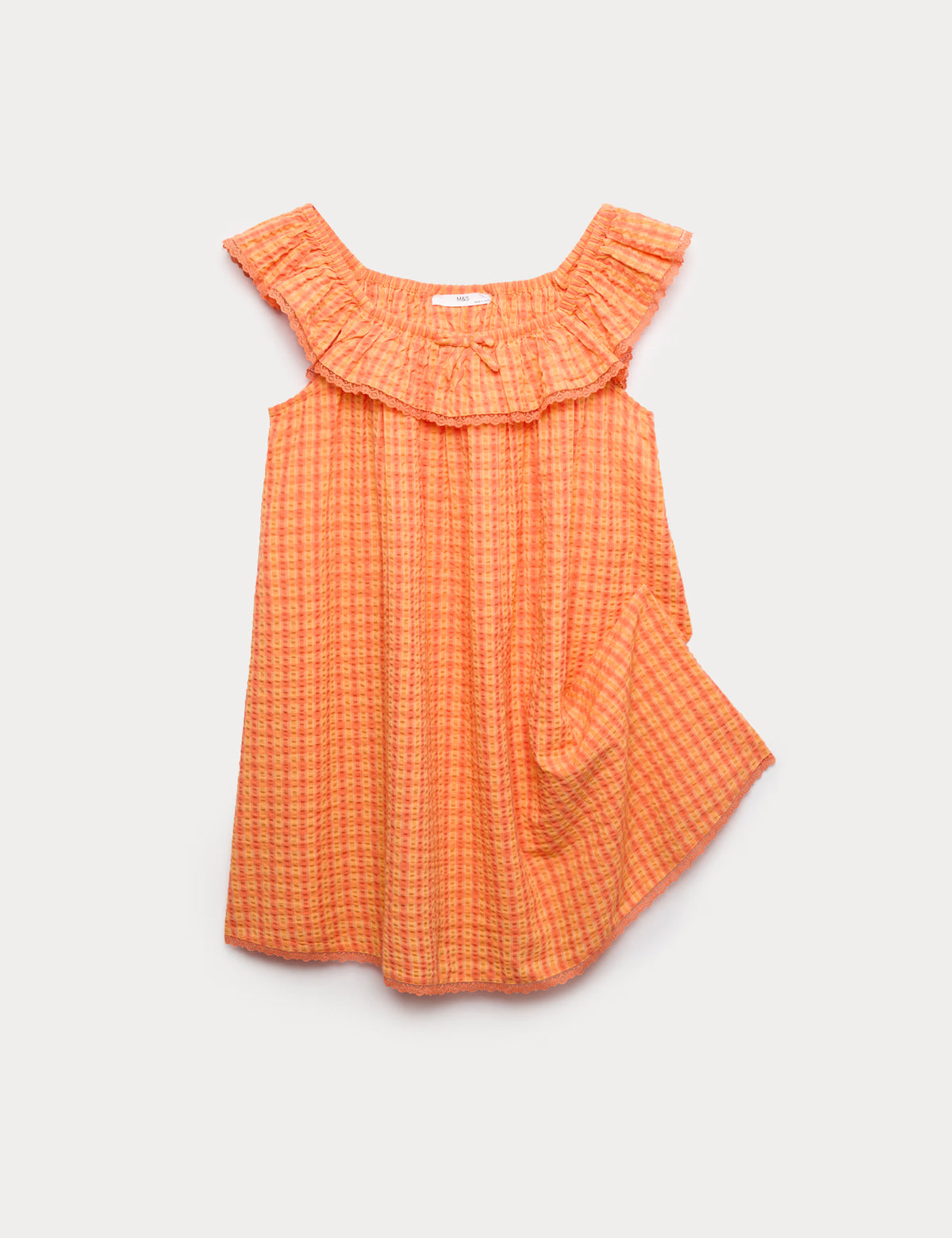 Robe babydoll à carreaux vichy