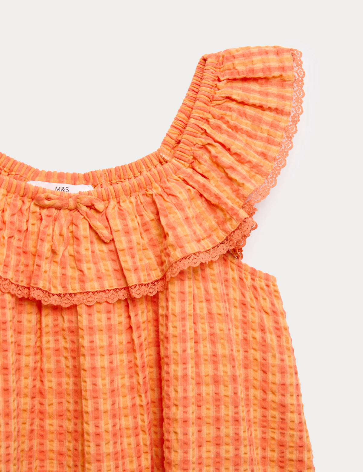 Robe babydoll à carreaux vichy