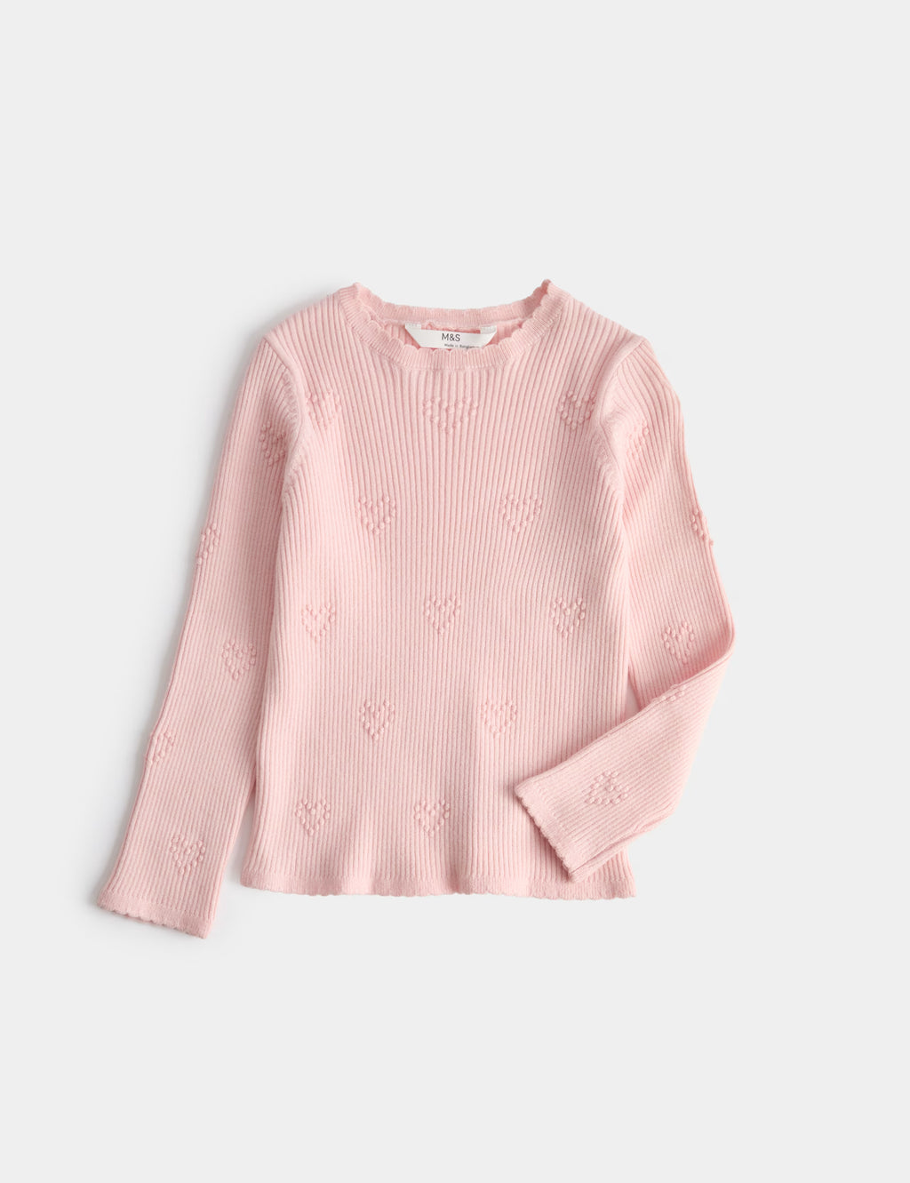 Haut tricoté texturé en forme de cœur M&S
