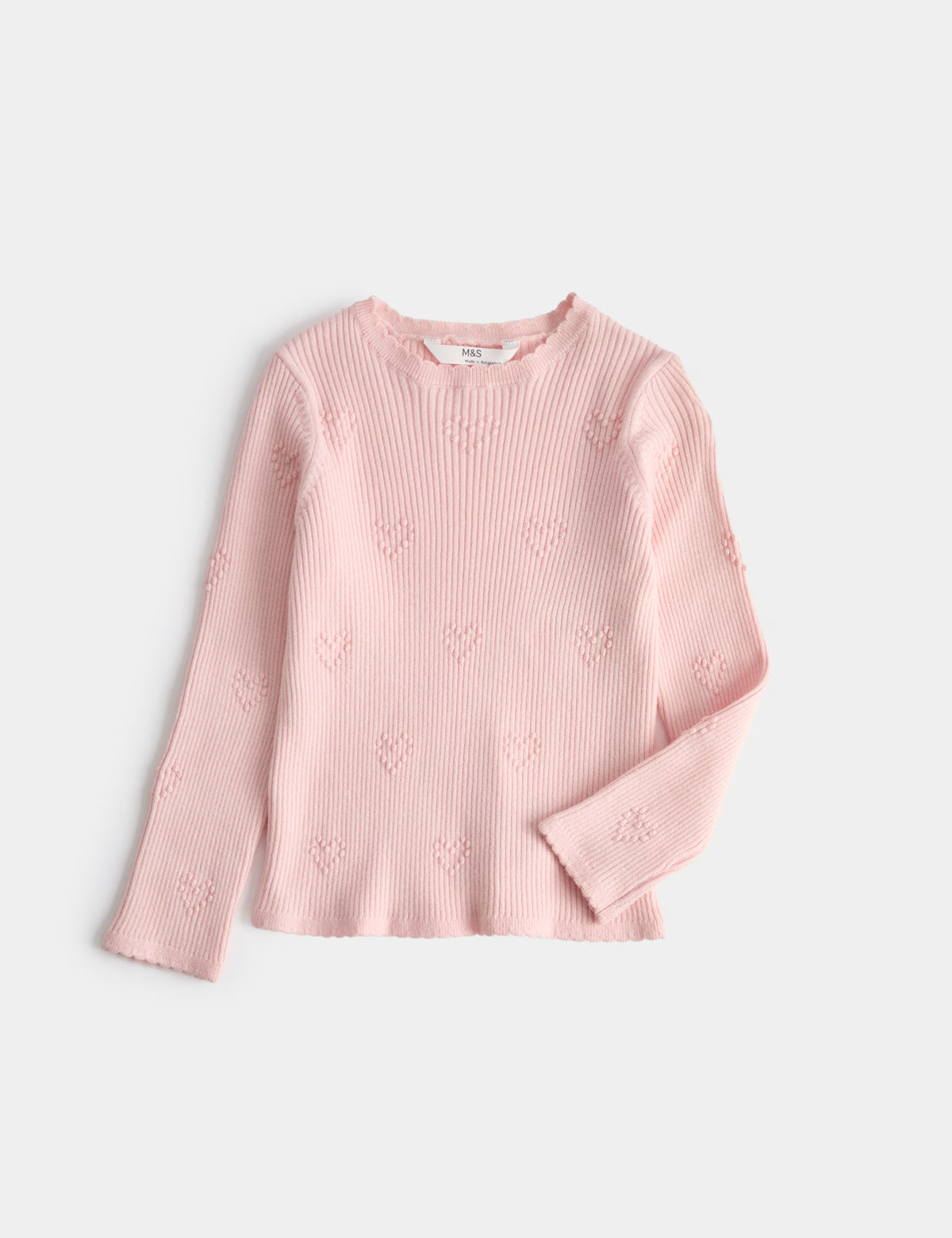 Haut tricoté texturé en forme de cœur M&S
