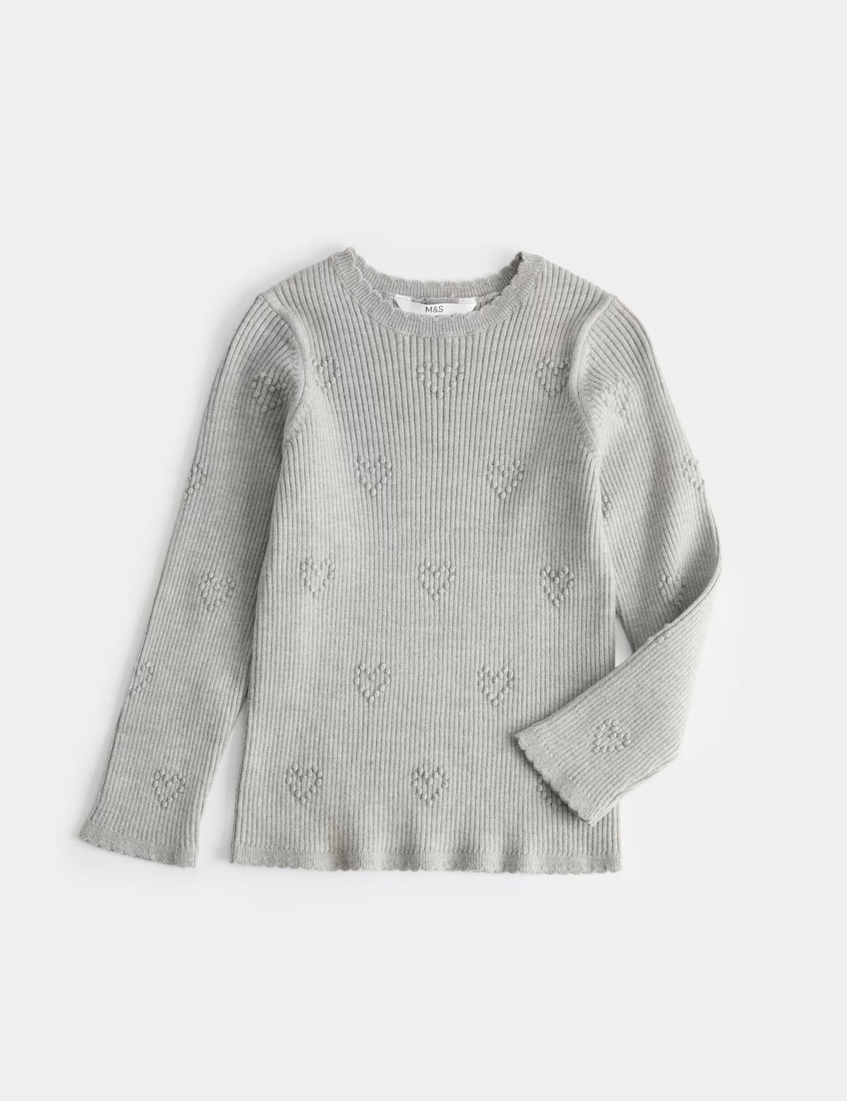 Haut tricoté texturé en forme de cœur M&S