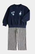 Ensemble 2 pièces en coton mélangé à motif nouilles