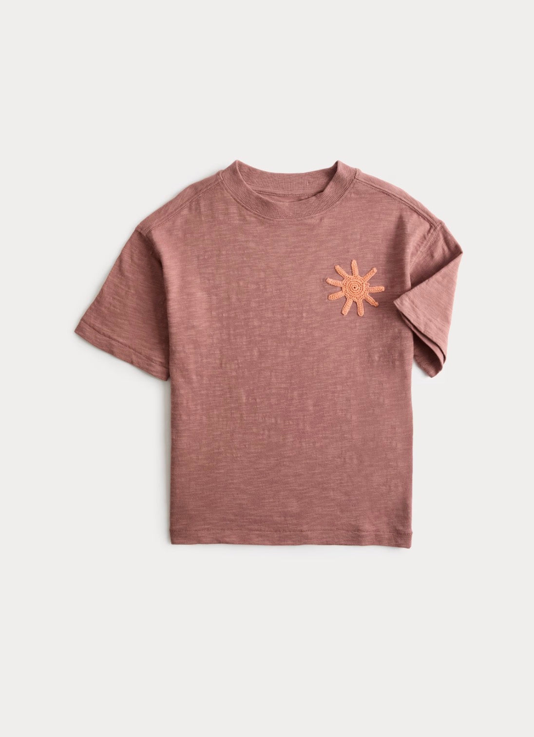 T-shirt brodé en pur coton