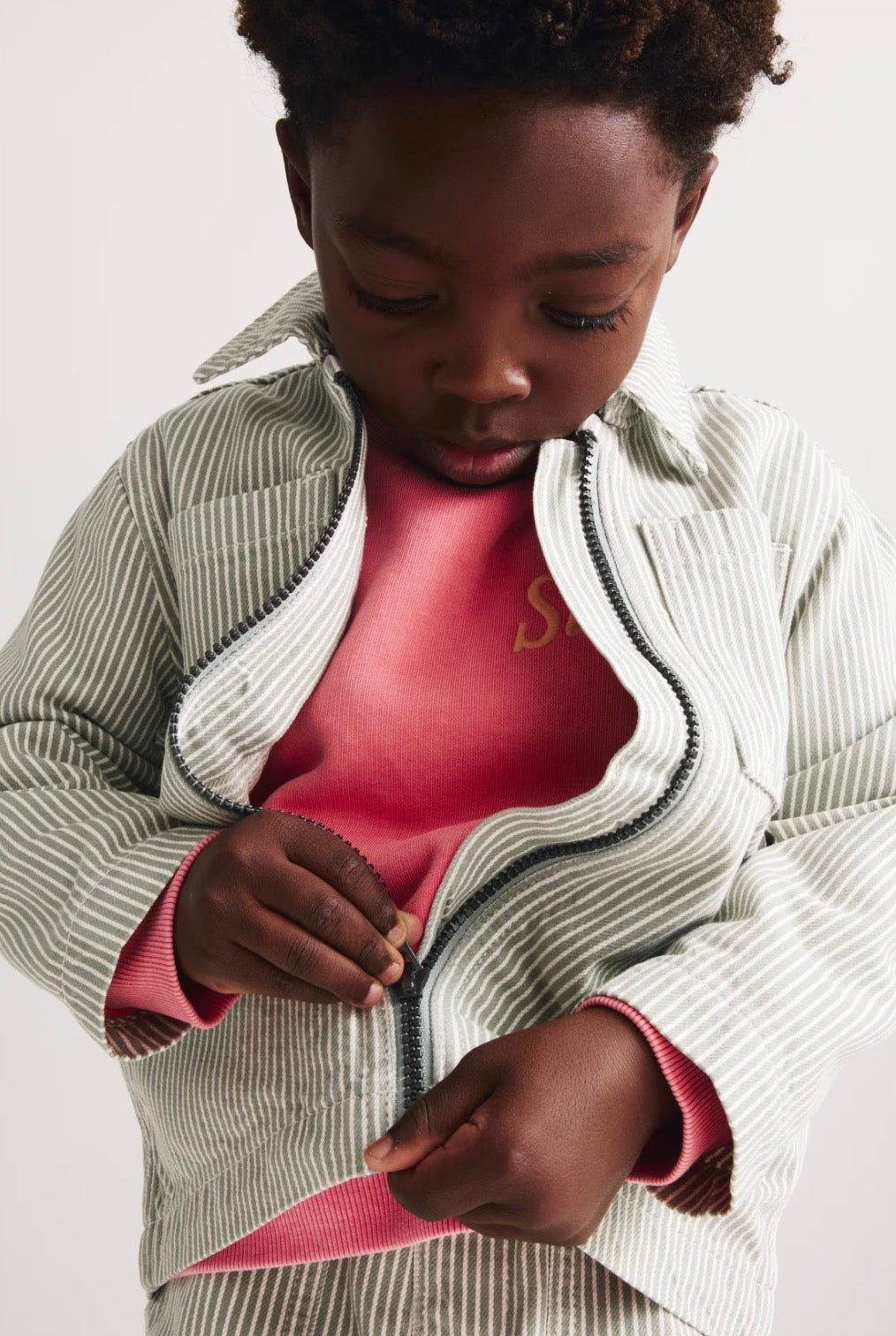 Veste rayée en pur coton