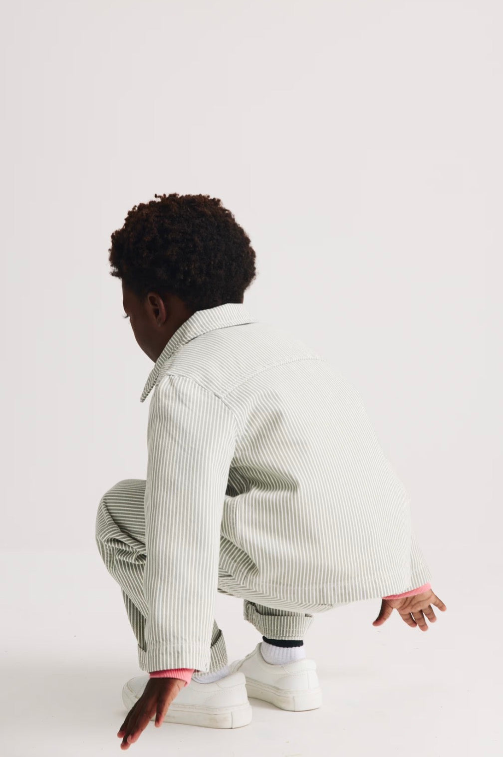 Veste rayée en pur coton