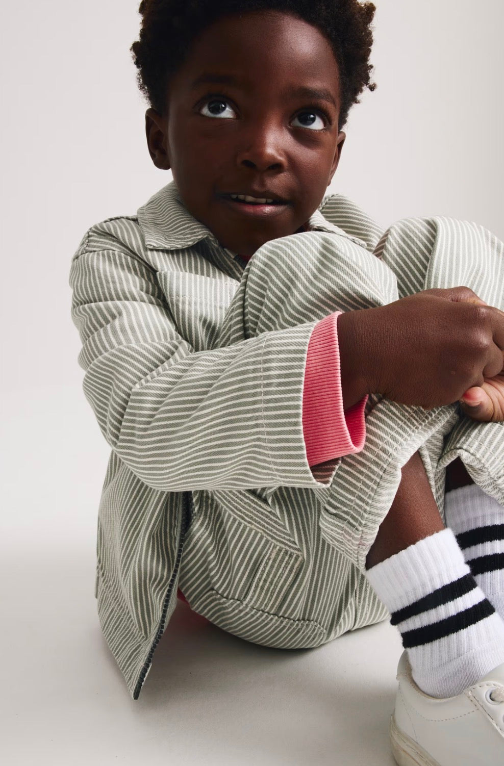 Veste rayée en pur coton