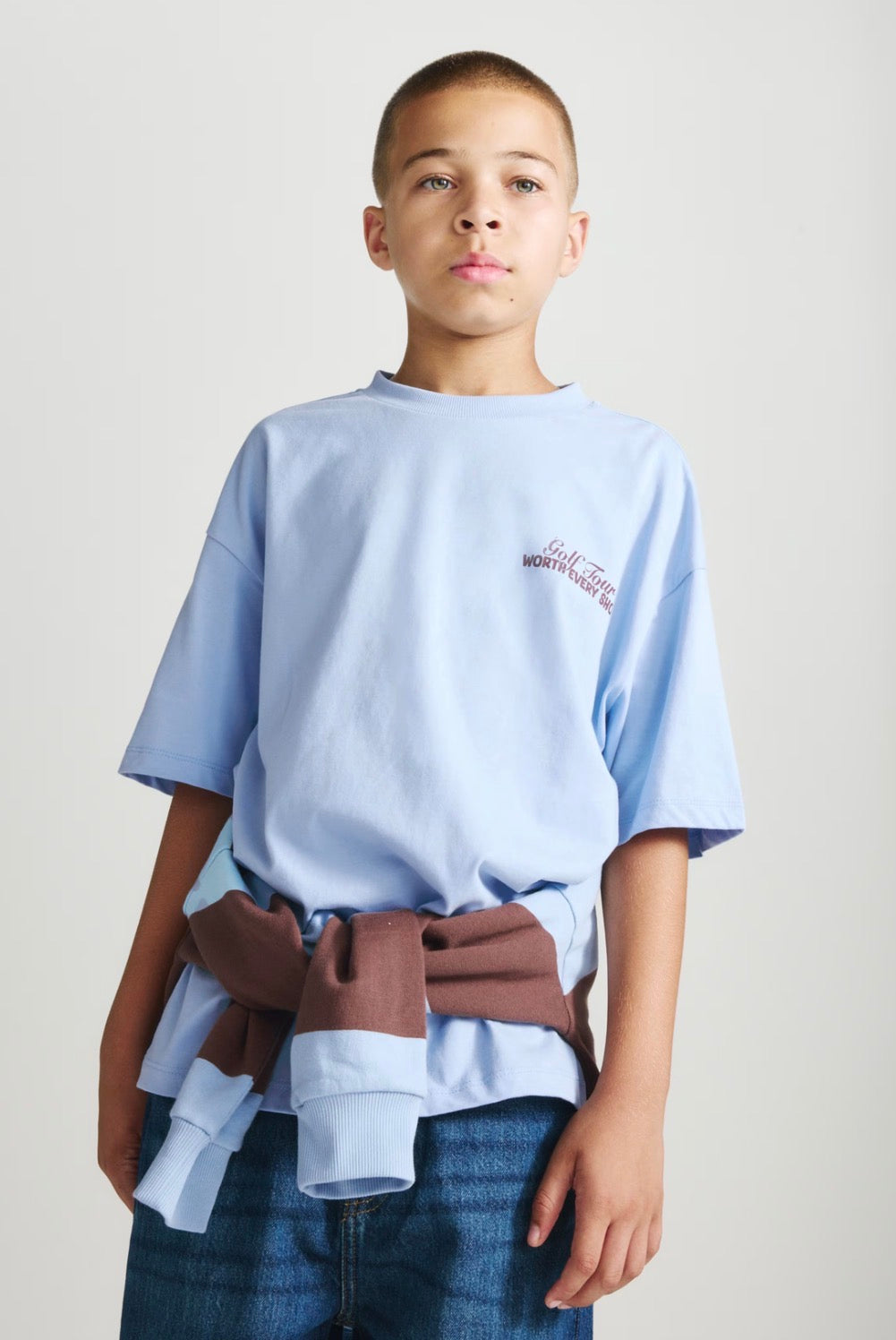 T-shirt en pur coton avec slogan « Tournée de golf