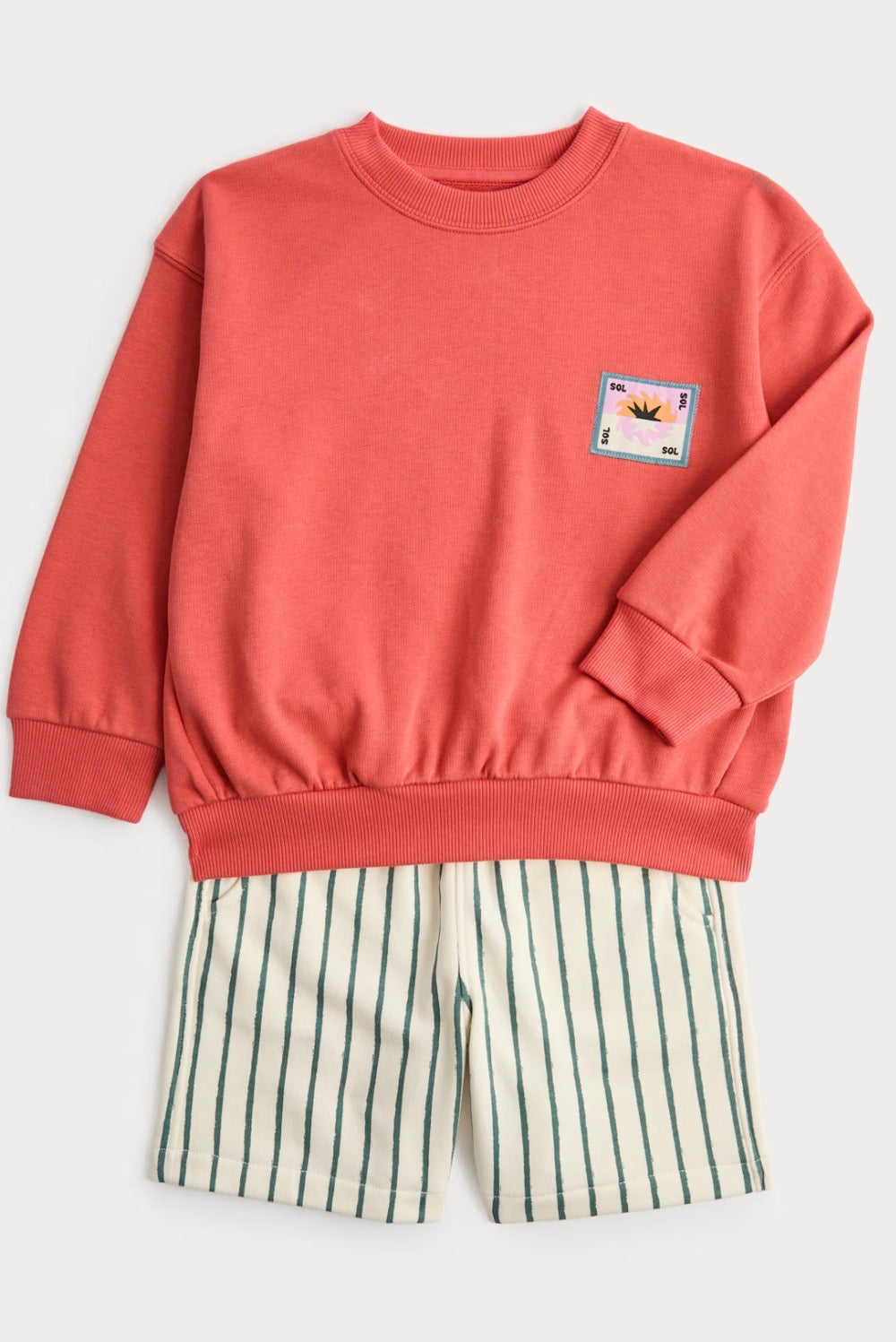 Ensemble rayé 2 pièces en coton
