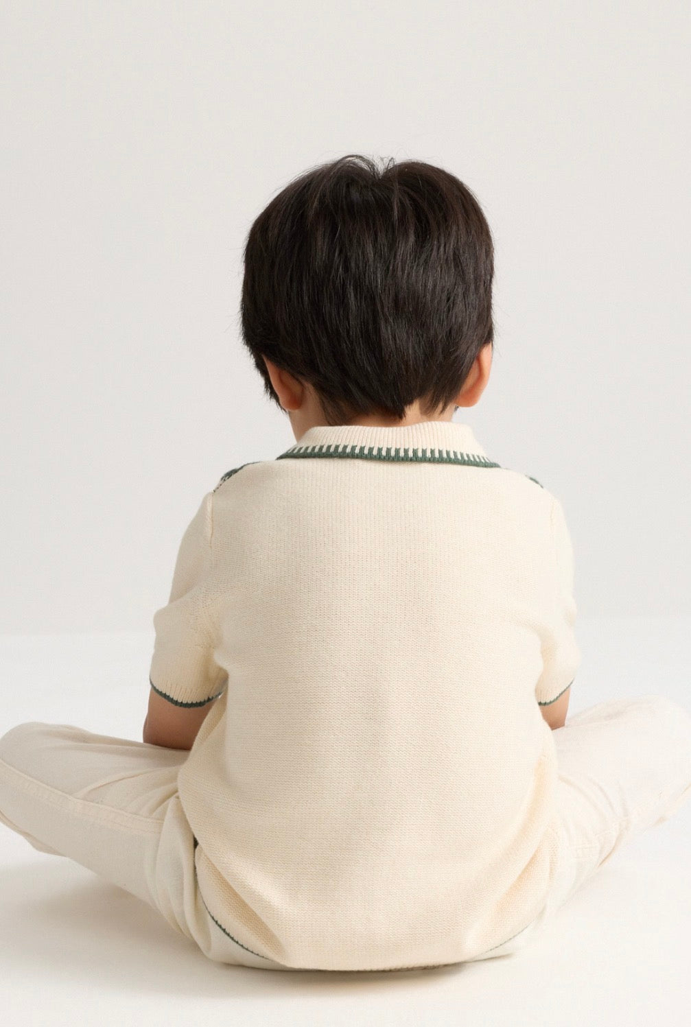 Chemise en maille rayée 100% coton