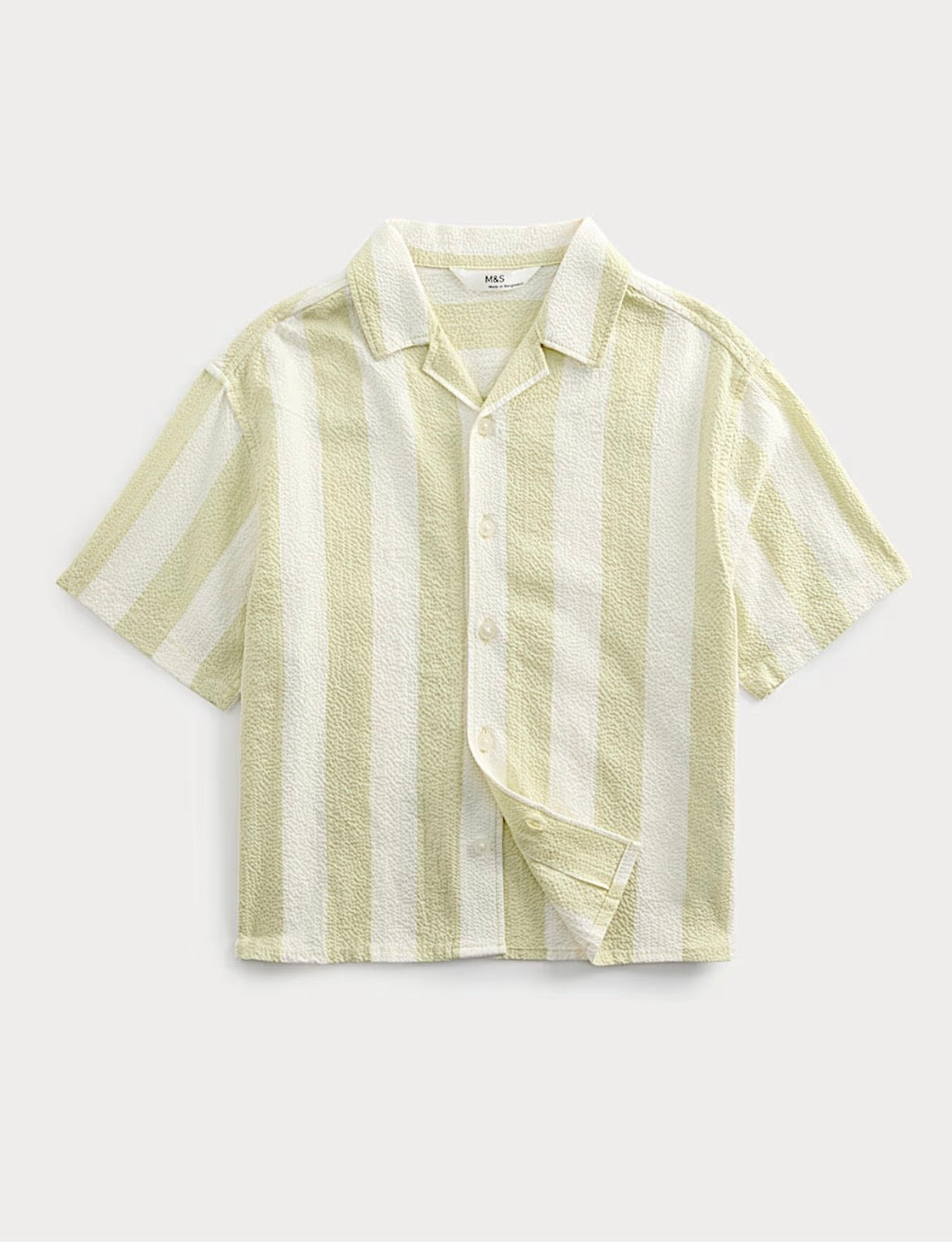 Chemise en coton seersucker à rayures marks and spencer