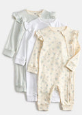 Lot de 3 pyjamas en coton bébé fille