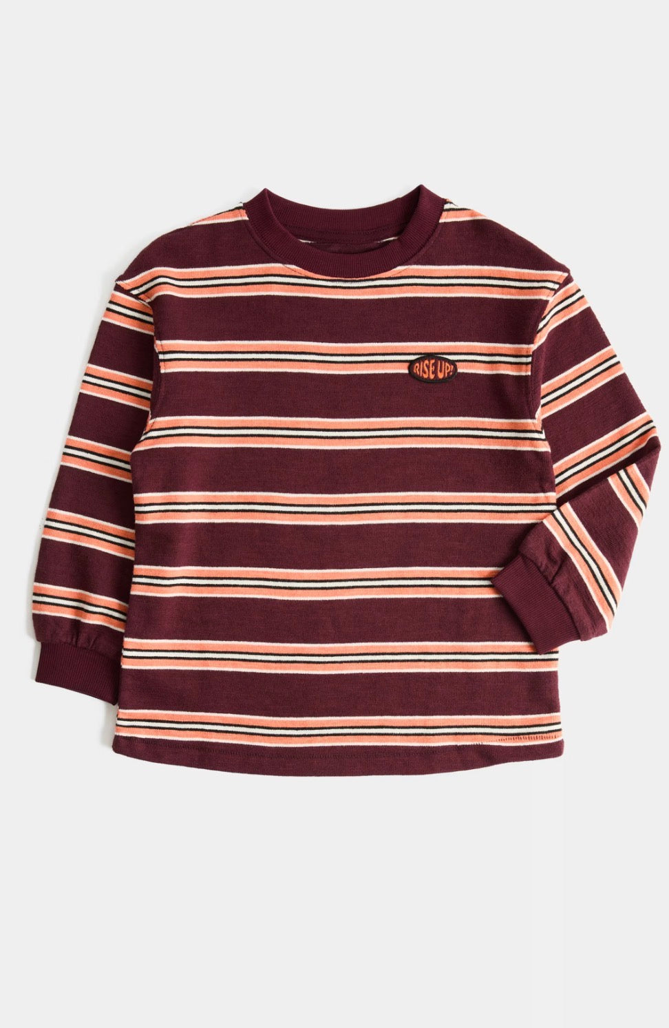Haut rayé texturé en pur coton