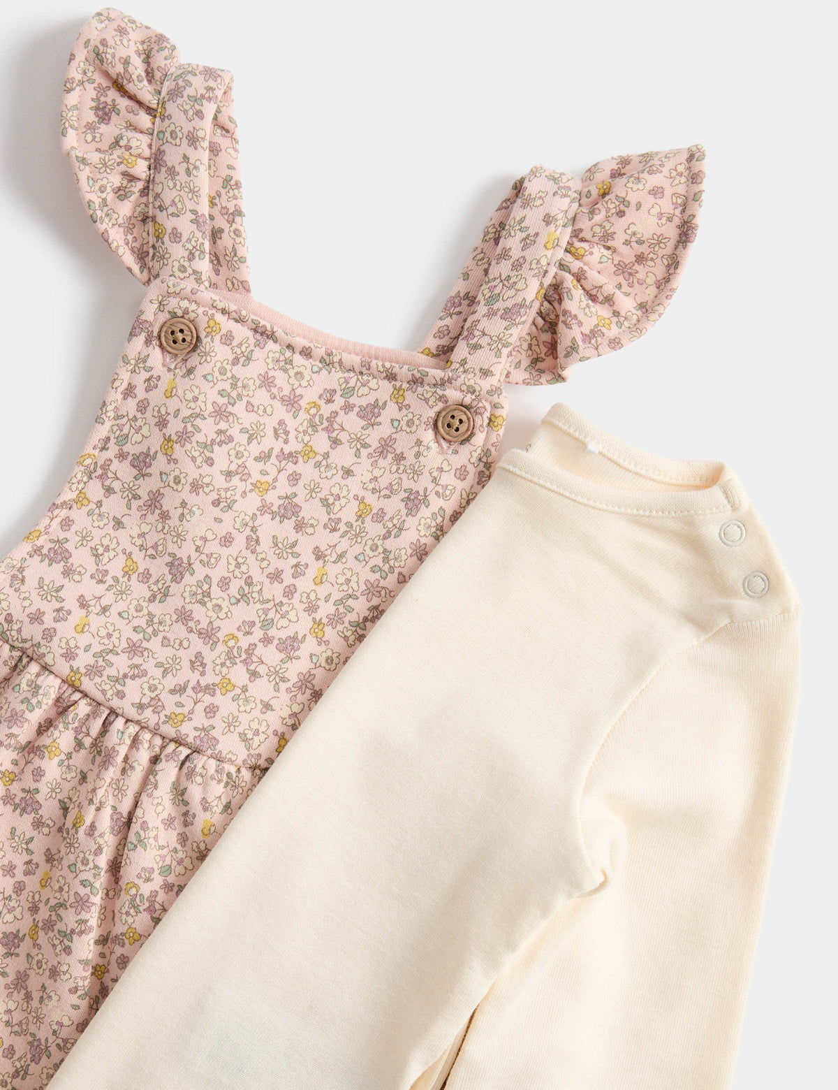 Salopette 2 Pièces En Coton Riche À Petits Motifs Floraux