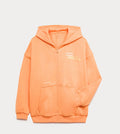 Sweat à capuche en coton mélangé avec fermeture zippée