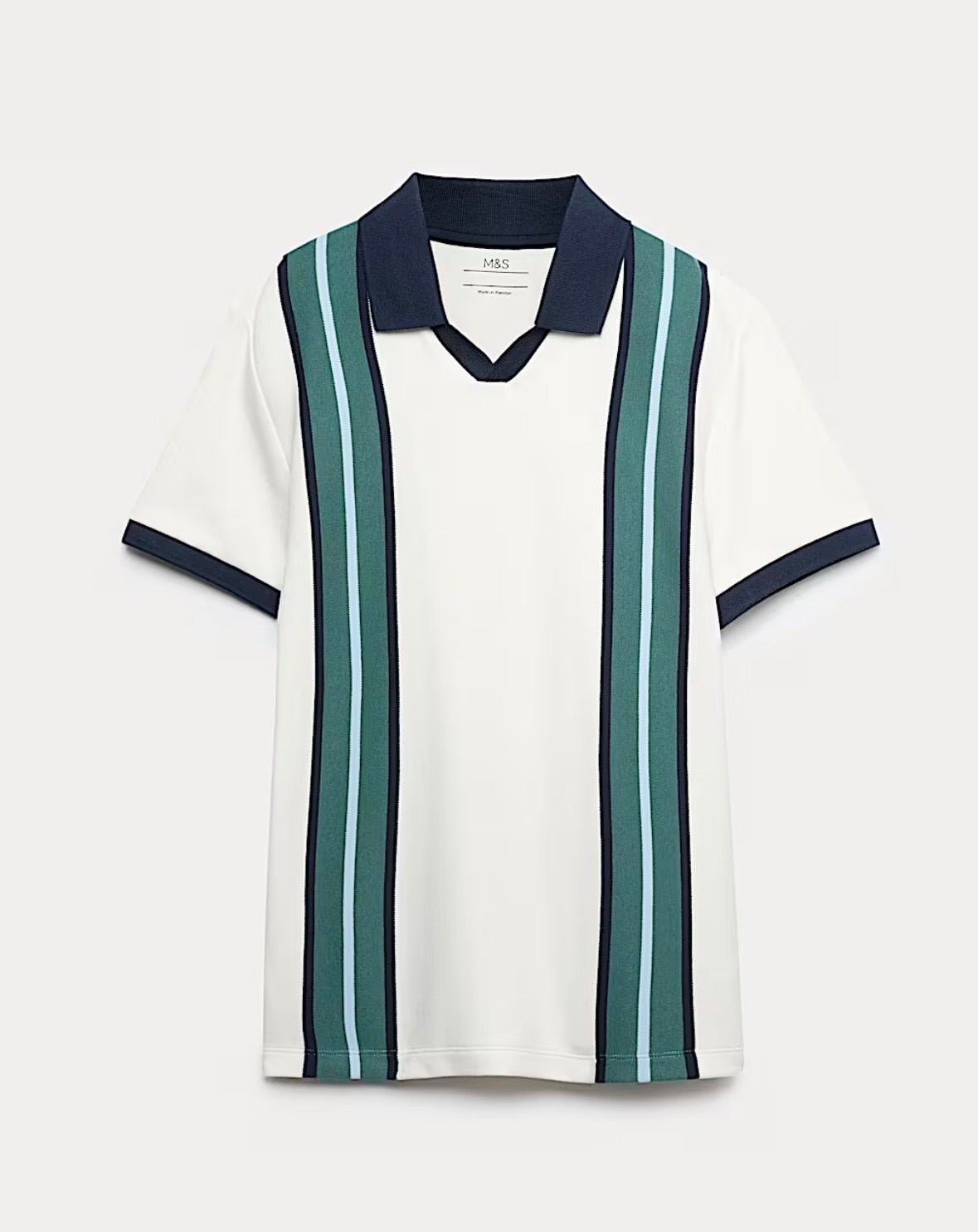 Polo rayé en pur coton marks and spencer