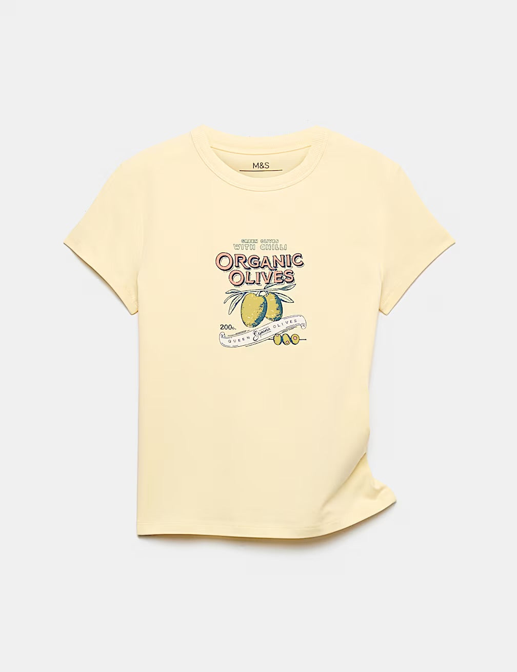 T-shirt bébé en coton , motif olives