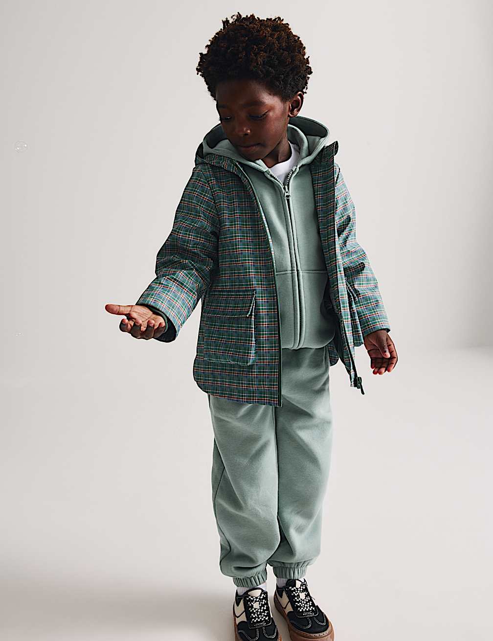 Veste de pêcheur légère à capuche et à carreaux