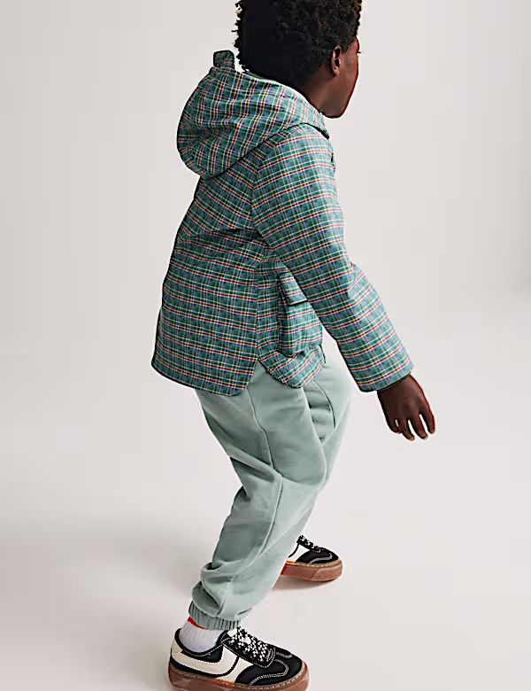 Veste de pêcheur légère à capuche et à carreaux