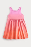 Robe sans manches en pur coton ombré