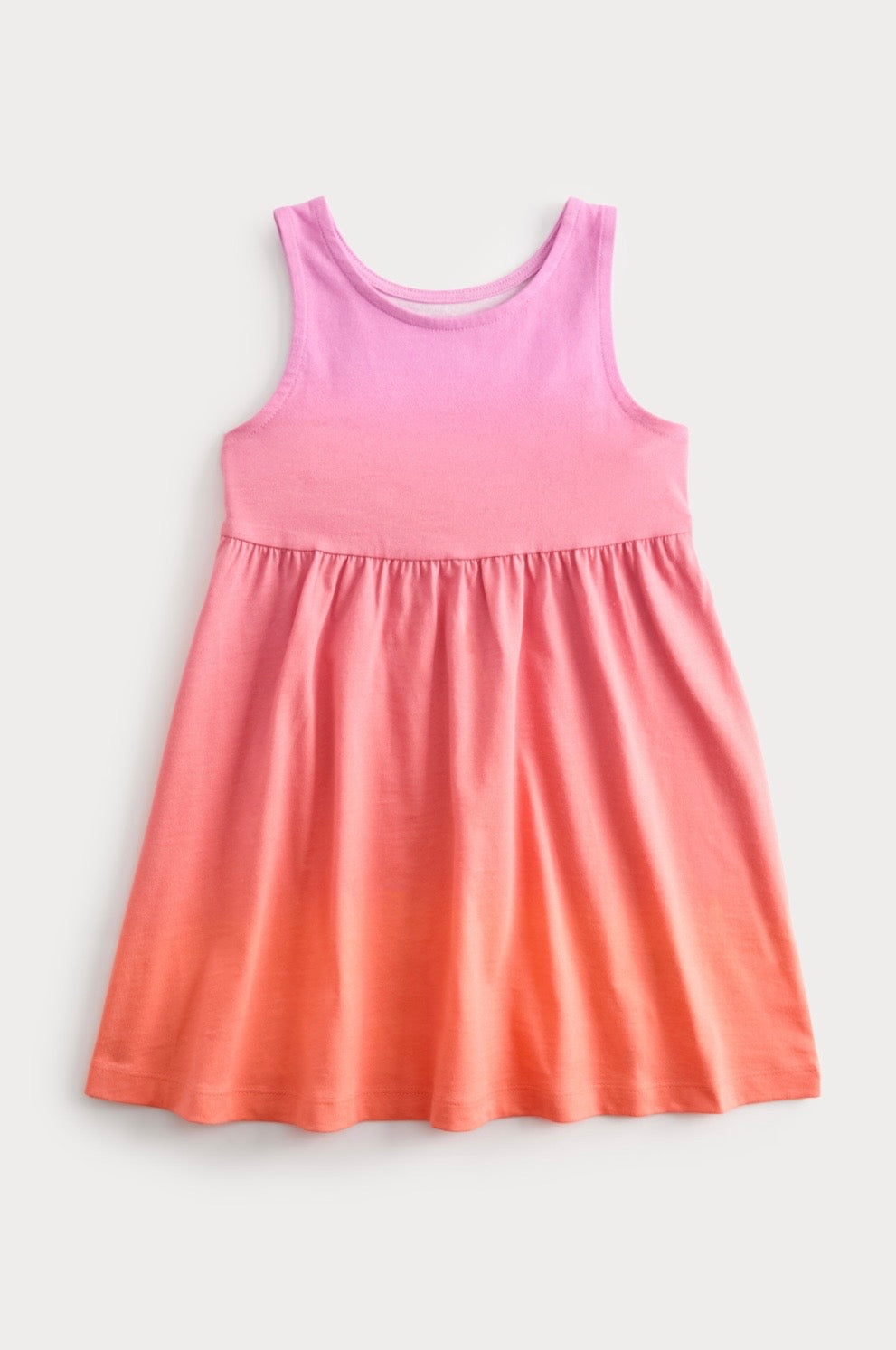 Robe sans manches en pur coton ombré