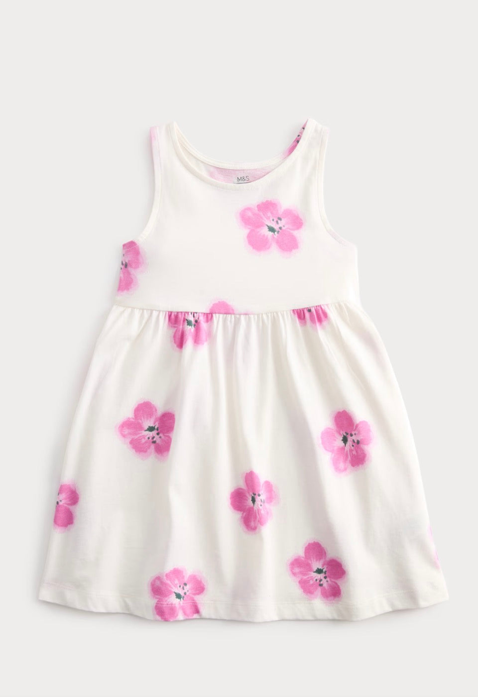 Robe sans manches en pur coton