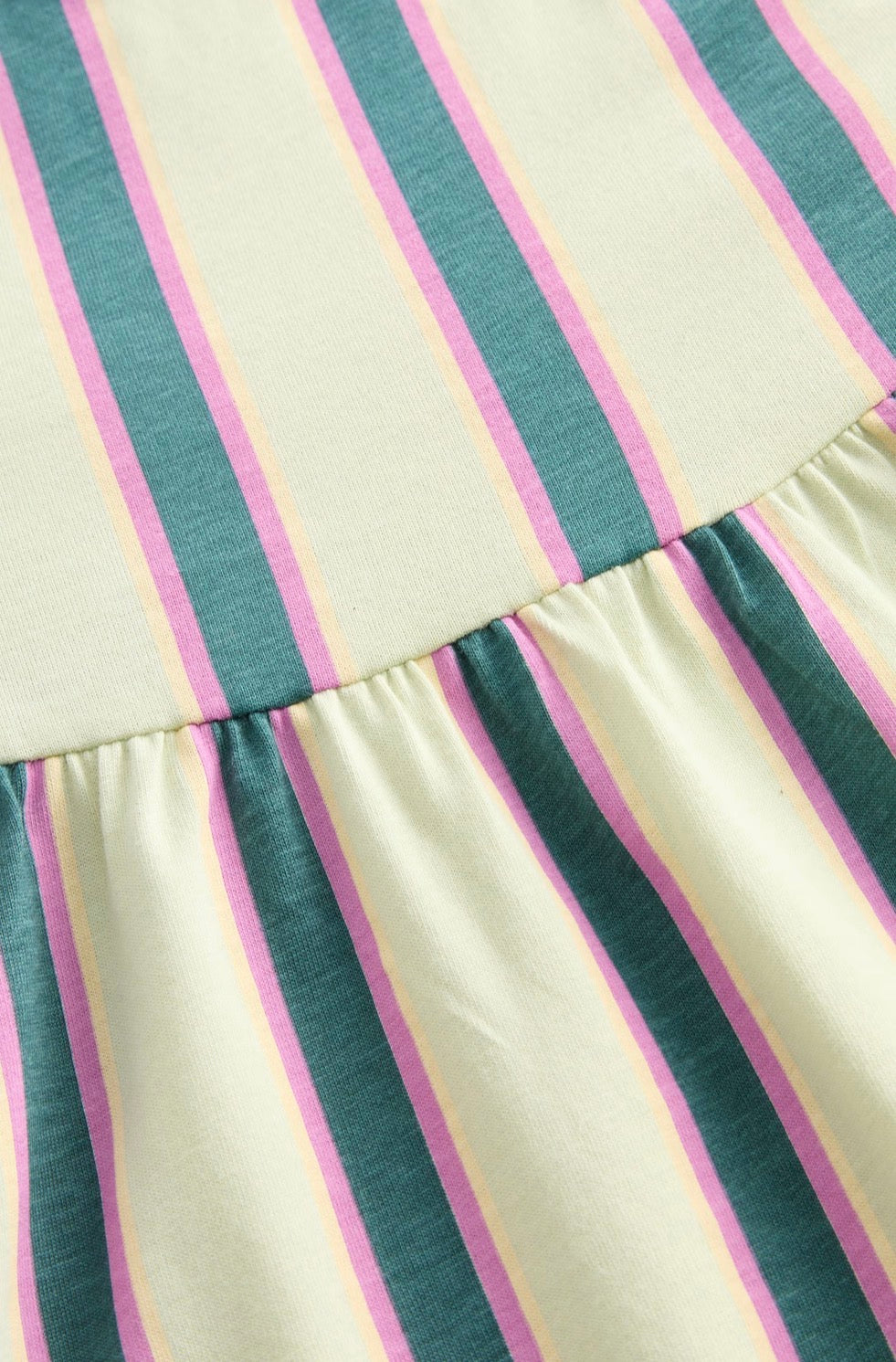 Robe sans manches rayée en pur coton