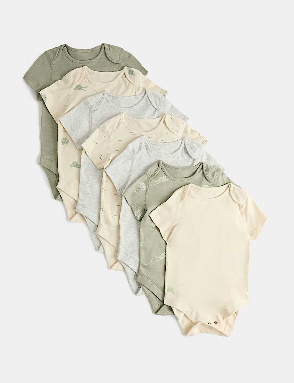 Lot de 7 bodies en pur coton à imprimé grenouille