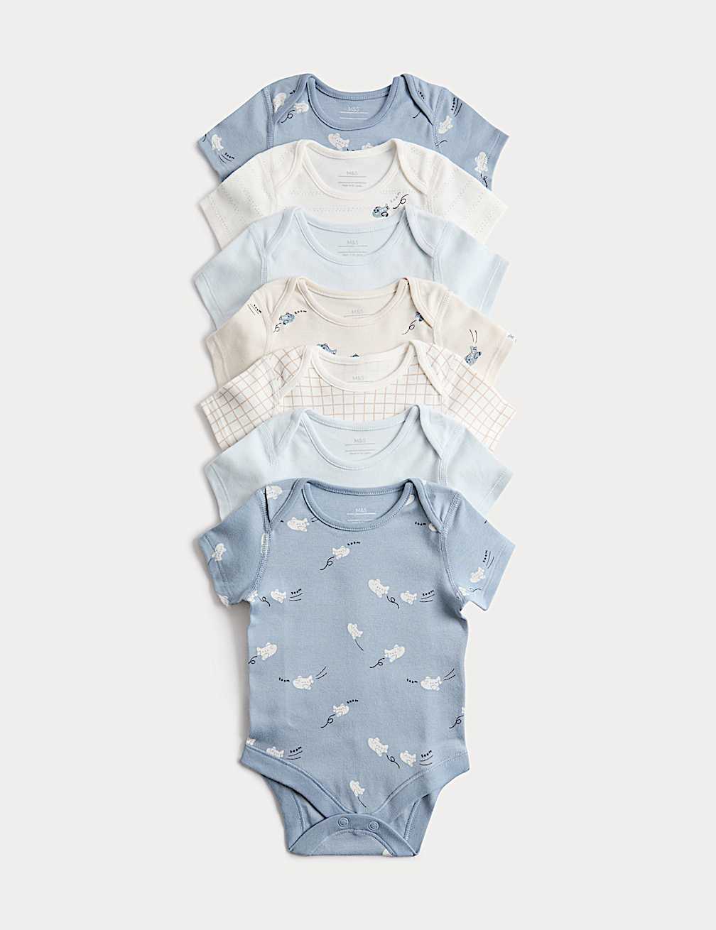 Lot de 7 bodies en pur coton