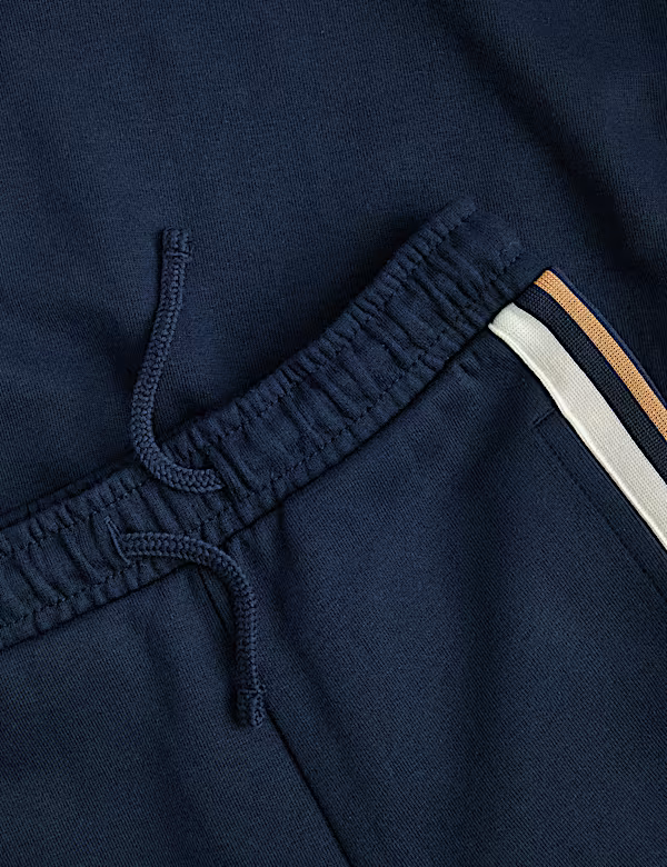 Ensemble 2 pièces en coton mélangé avec bande contrastée garçon