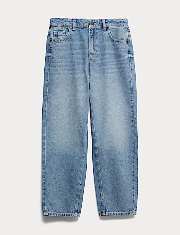 Jean coupe barrel 100 % coton garçon