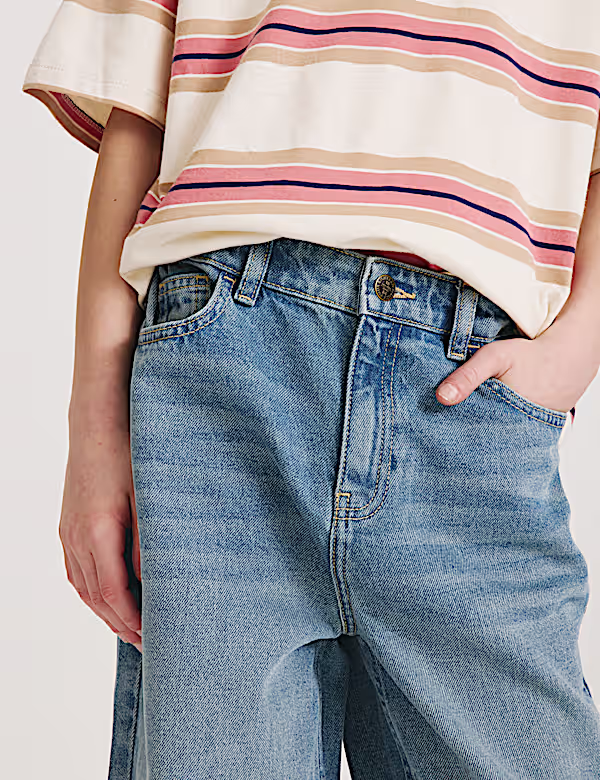 Jean coupe barrel 100 % coton garçon