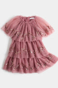 Robe à paillettes et nœud papillon à volants M&S