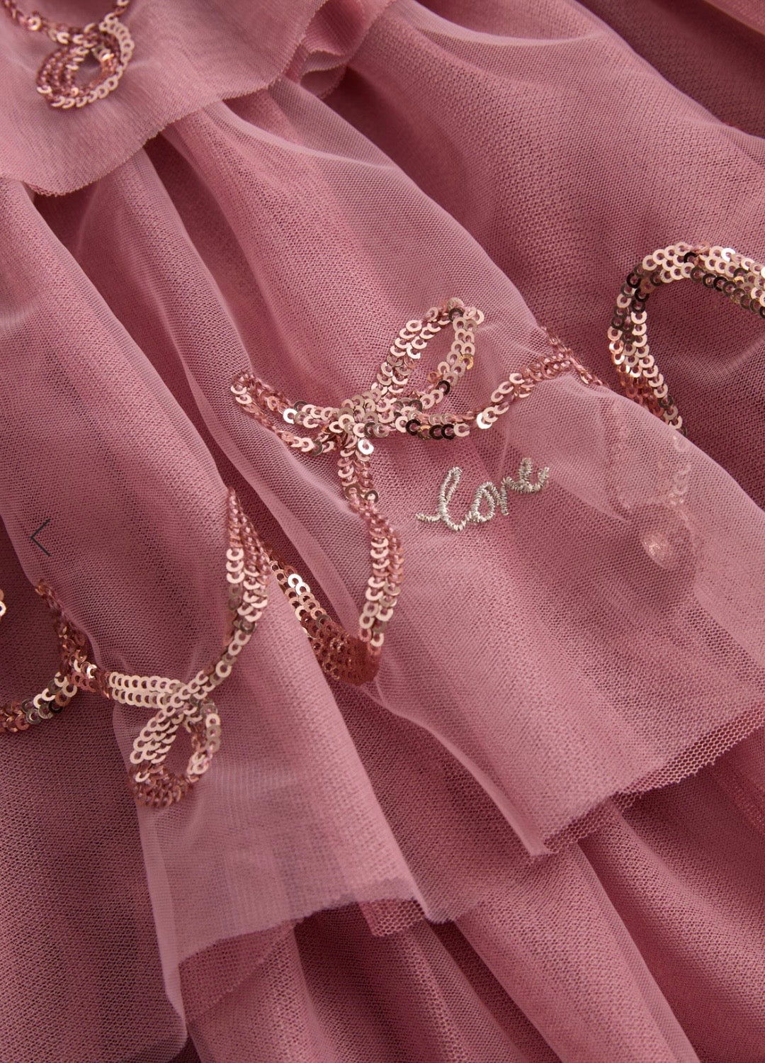 Robe à paillettes et nœud papillon à volants M&S