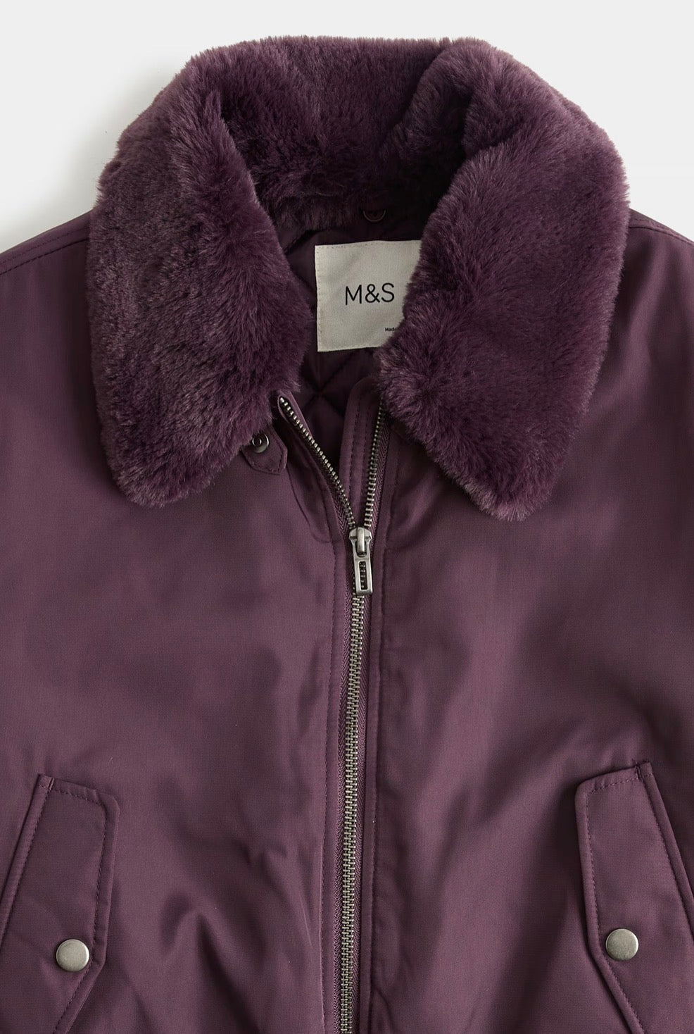 Veste bomber Stormwear™ à col en fausse fourrure M&S