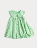 Robe à encolure et rayures 100% coton M&S