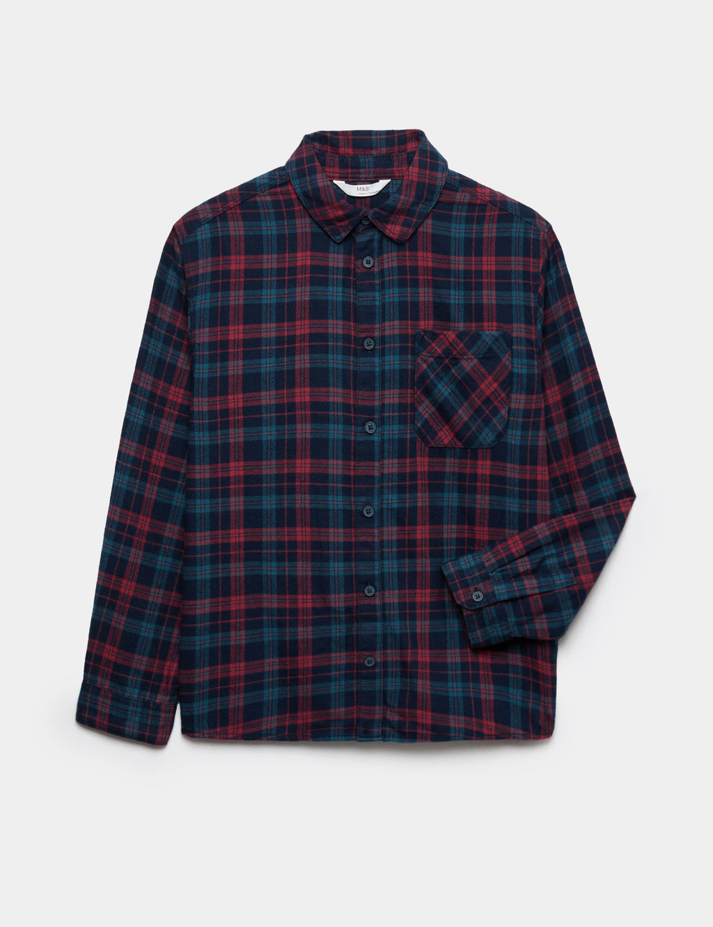 Chemise à carreaux en pur coton M&S