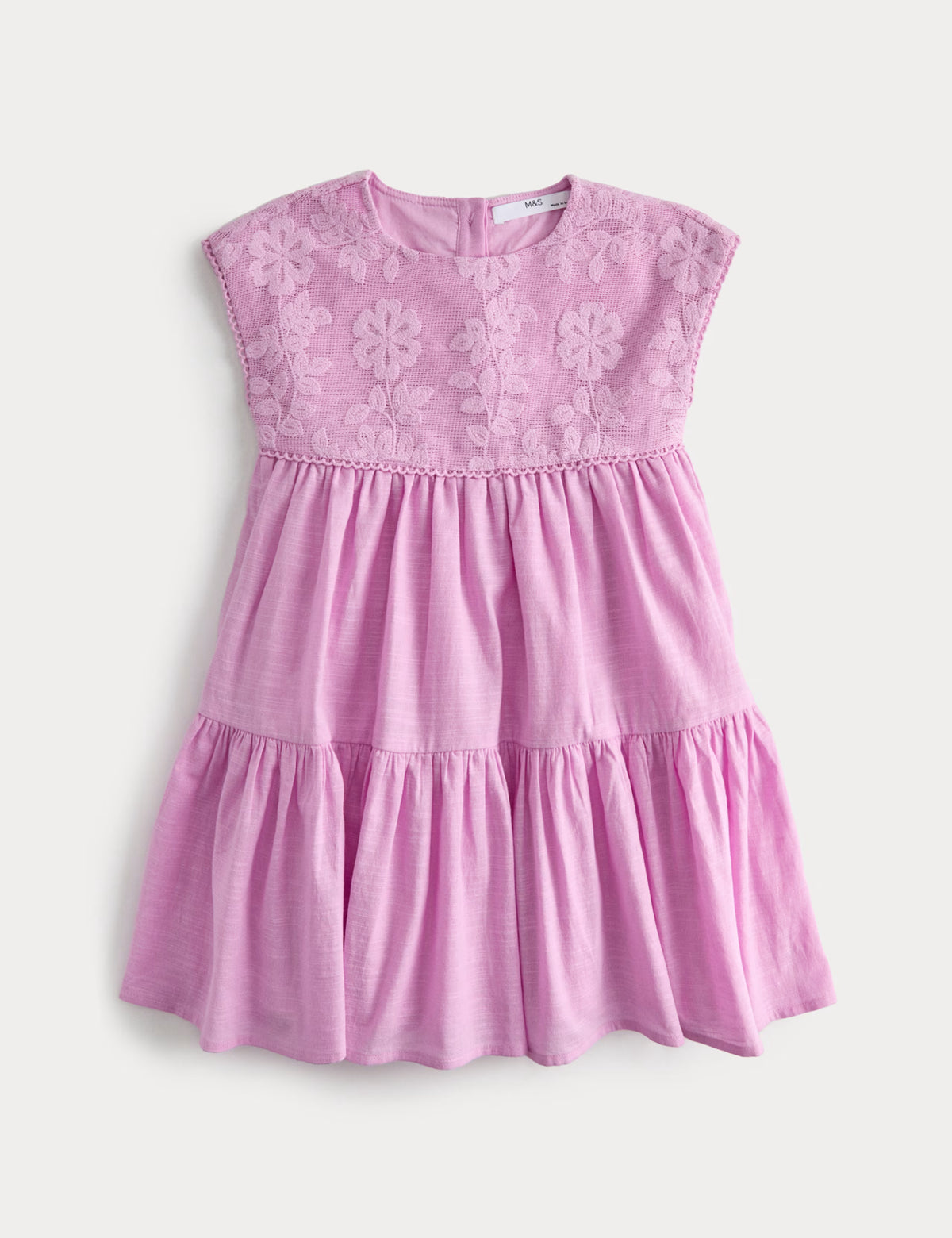 Robe en dentelle florale en pur coton