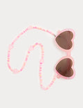 Lunettes de soleil enfant à motif cœur avec chaîne M&S