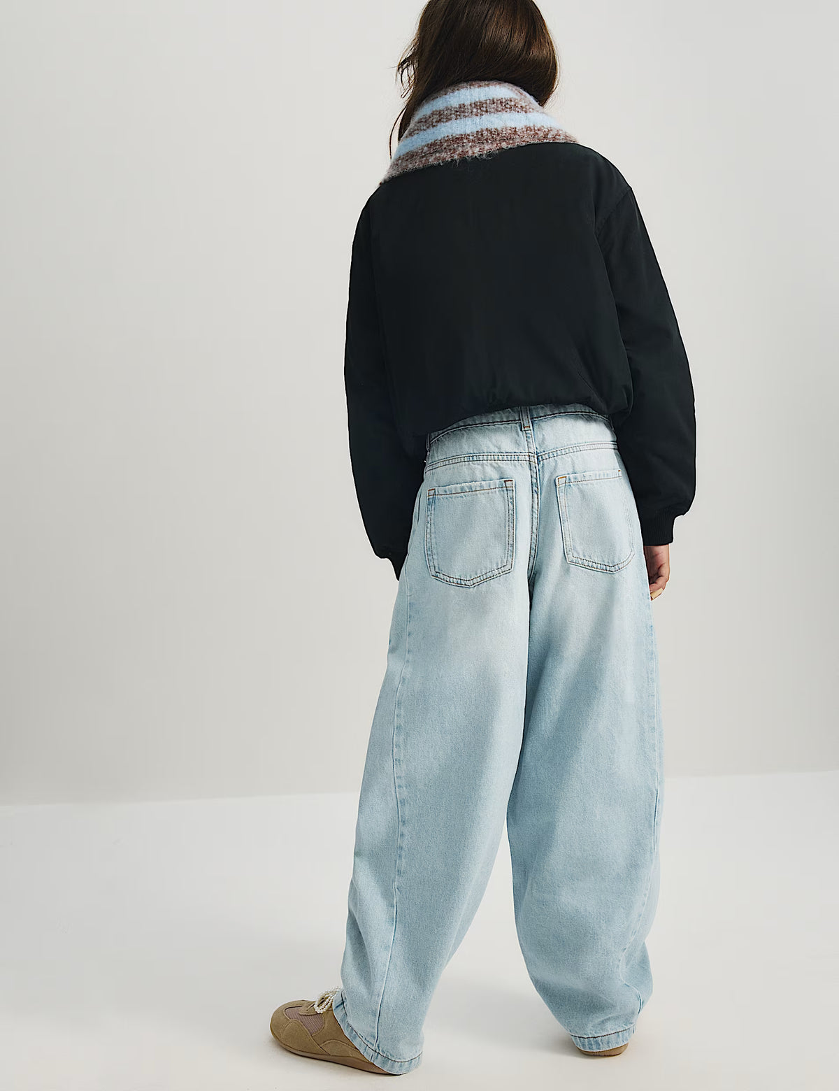 Jean coupe barrel baggy avec strass M&S
