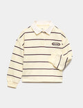 Sweat-shirt de rugby rayé en pur coton