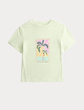 T-shirt en pur coton imprimé palmiers M&S